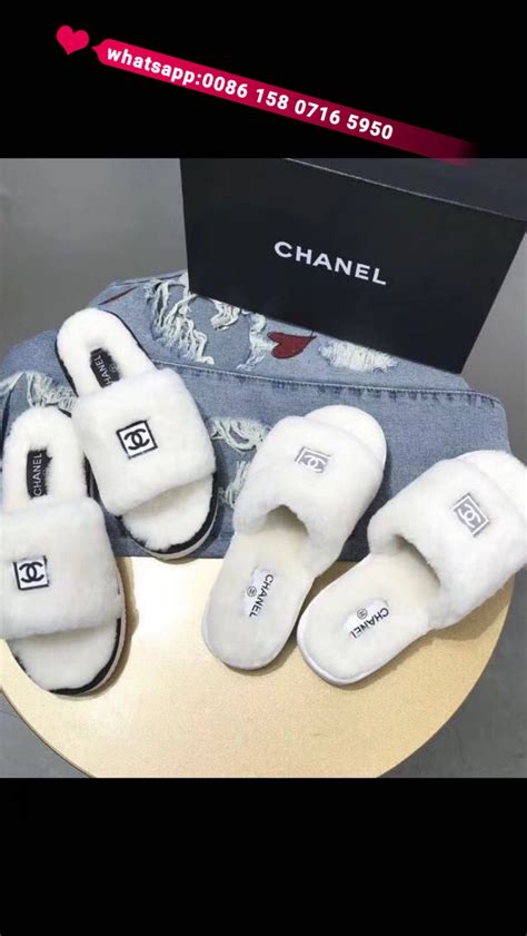 chanel slippers fur|chanel slippers for women.